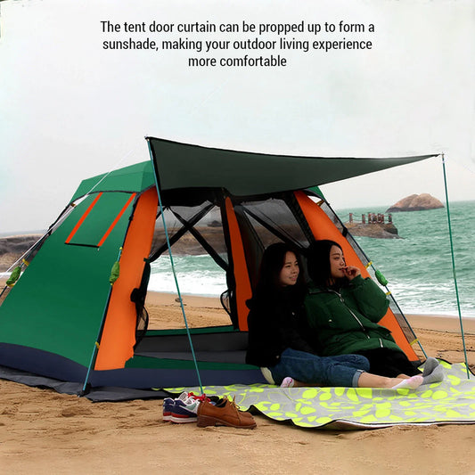 Outdoor Automatic Quick Open Waterproof Camping Tent for 3 to 4 People Instant Setup
